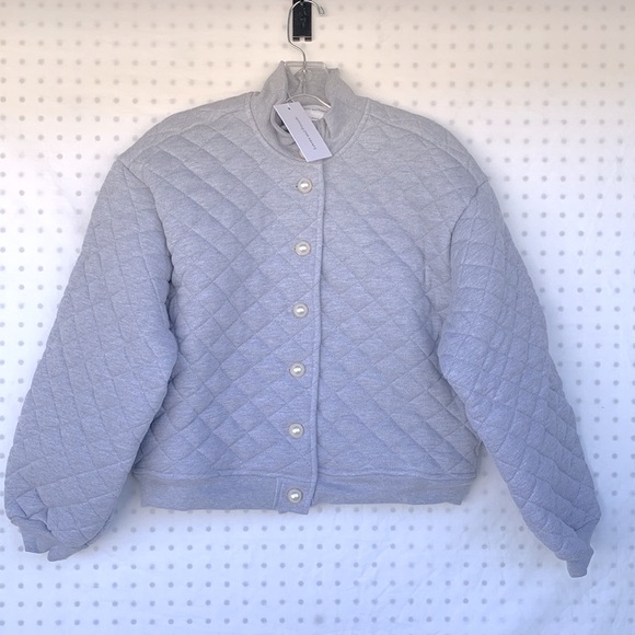 Lovers and Friends Claudia Quilted Jacket in Heather Grey Size S - Picture 5 of 8